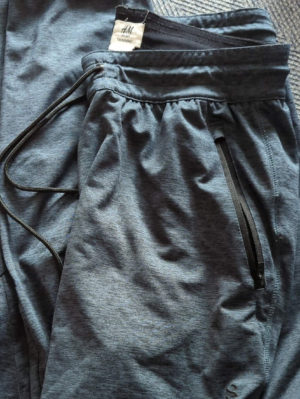 H&M Men's Heathered Slate Blue Training Joggers